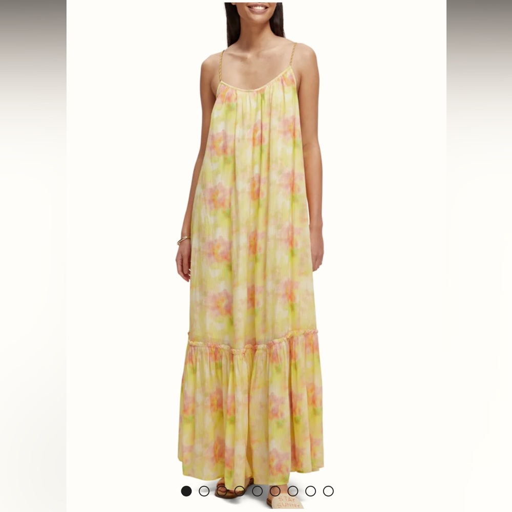 Scotch & Soda Tiered strap maxi dress